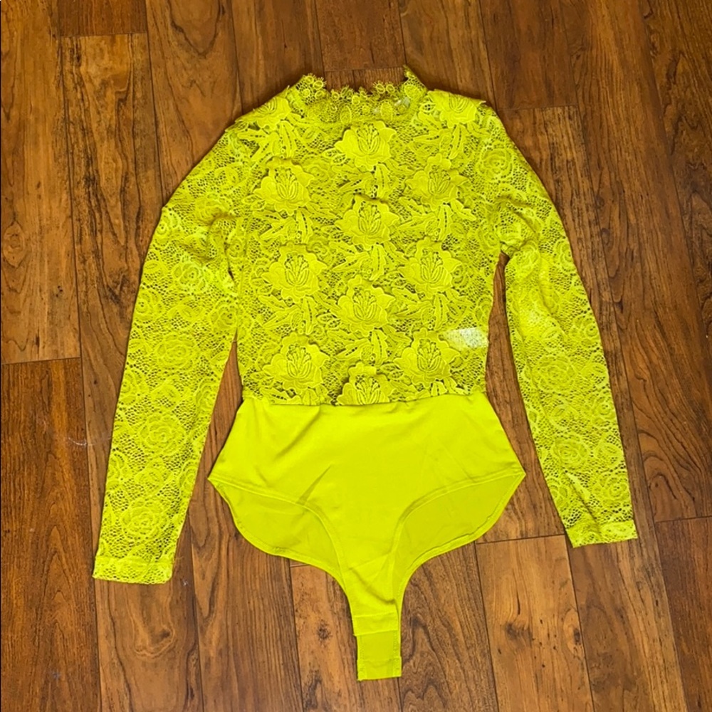Lace Mock Neck Bodysuit
